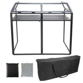 Thor Foldable DJ Booth Stand with White and Black Lycra Scrim Covers